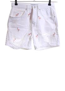 Zara Basic Jeansowe szorty Damski, Rozmiar 36, biały, Bawełna