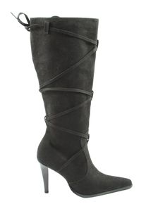 Young Fashion Botas de pantorrilla ancha Mujeres, Talla 38, negro