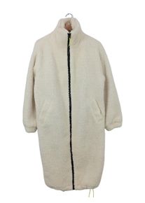 Asos Płaszcz ze sztucznym futrem Damski, Rozmiar 38, biały, Poliester