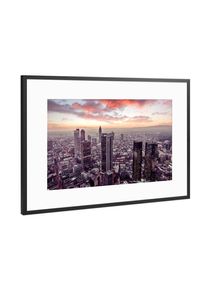 Poster with black metal frame "Frankfurt am Main Romantic Sky" artboxONE Framed Poster