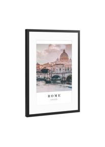 Poster with black metal frame "Romantic Rome" artboxONE Framed Poster