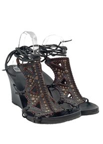 Airstep Sandalo a zeppa Donna, Taglia 39, nero