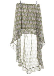 KONTATTO Gonna lunga stropicciata Donna, Taglia 36, verde, Cotone