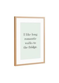Poster with copper metal frame "Romantic Walks" artboxONE Framed Poster