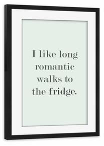 Poster with black wooden frame "Romantic Walks" artboxONE Framed Poster