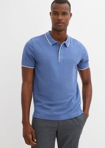 Polo in piquet di puro cotone, Blu, Taglia 56/58 (XL), bonprix