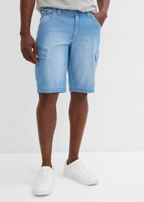 Bermuda cargo in jeans di puro cotone leggero relaxed fit (pacco da 2) - Blu - Taglia 38 - bonprix