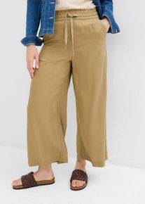 Pantaloni a 7/8 in lyocell con elastico in vita - Marrone - Taglia 52 - bonprix