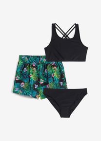 Bikini e slip (set 3 pezzi) - Nero - Taglia 152/158 - bonprix