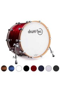 drum-tec pro 3 Bass Drum - Size Piano White 22" x 16"