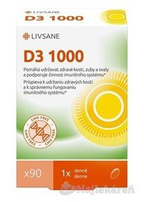 LIVSANE Vitamín D3 1000 IU 90 ks