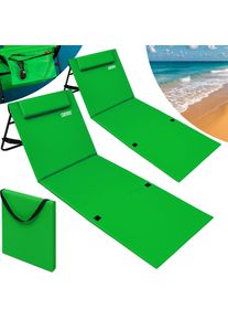Detex Mata plażowa zestaw 2 zielona 158x56x46cm wyściełana