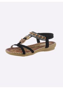 Andrea Conti Dames sandalen in zwart/bont ,maat 36, Witt, 100% Textiel