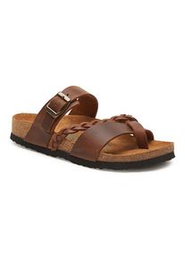 Comfortfusse Leren teenslippers bruin - 69% | Maat: 36 |