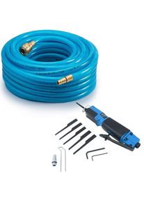 Monzana Persluchtslang Haspel + Carosseriezaag Blauw Zwart 20M