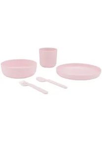 Avelia Kindergeschirrset , Hellrosa , Naturmaterialien , 5-teilig , Uni , Lfgb , hitzebeständig, lebensmittelecht , Füttern, Kindergeschirr & Kinderbesteck