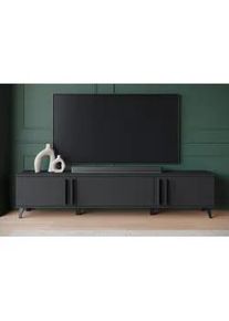 Xxxl Lowboard , Schwarz , Holzwerkstoff , 180x40x33 cm , Fsc , stehend , Kleinmöbel