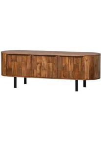Livetastic Lowboard , Naturfarben , Metall , Mangoholz , massiv , 147x50x45 cm , stehend , Holzmöbel, Wohnwände Holz, Lowboards Holz