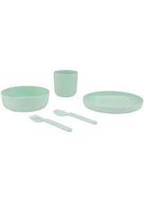 Avelia Kindergeschirrset , Salbeigrün , Naturmaterialien , 5-teilig , Uni , Lfgb , Füttern, Kindergeschirr & Kinderbesteck