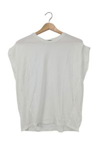 Massimo Dutti Bluzka z krótkim rękawem Damski, Rozmiar 34, biały, Bawełna