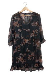 Véro Moda Vero Moda Sukienka z falbanami Damski, Rozmiar 38, czarny, Poliester