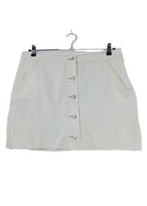 boohoo blue Jeansowa spódnica Damski, Rozmiar 46, biały, Bawełna