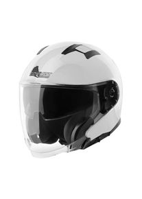 GERMOT GM 670 Jethelm mit Visier (Weiß)