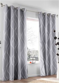 bonprix Jacquard függöny (1 db), szürke, mag./szél.: 145/140 cm