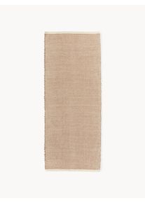 Ręcznie tkany chodnik z wełny Amaro Brązowy Wełna S 80 x D 200 cm | Westwing Collection