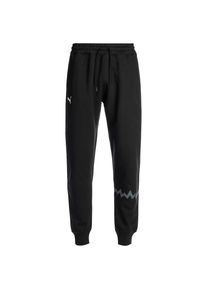 Puma Sporthose 'Hoops Team' Herren grau / schwarz Größe S