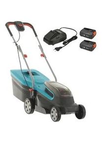 Elektro-Rasenm&auml;her Gardena PowerMax 32/36V P4A - 2 Batterien 18V/2.5Ah - Schnittbreite 32 cm