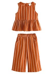 next Set Mädchen dunkelorange / weiß Größe 74