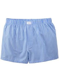 Novila Herren-Boxershorts gewebt Hellbau-Weiß 50