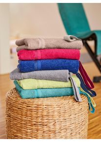wäschepur unisex Sporthanddoek in pistache ,maat 50x100 cm, Witt, 100% Katoen