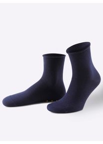 wäschepur Dames Sokken in marine ,maat 35-38, Witt, 78% Katoen, 20% Polyamide, 2% Elastan