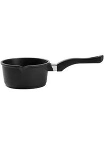 Homeware Profession. Stielkasserolle , Schwarz, Edelstahlfarben , Metall, Kunststoff , 1,1 l , 8.5 cm , Lfgb , hitzebeständige Griffe , Kochgeschirr, Töpfe, Kasserollen