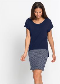 Jersey jurk - blauw - maat 48/50 (XL) - viscose - bonprix