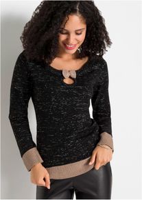 Gebreide trui - zwart - maat 32/34 (XS) - bonprix