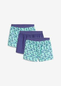 Boxershort (set van 3) - groen - maat 6 (L) - met katoen - bonprix