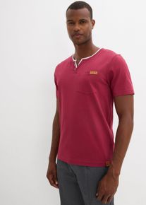 Henley shirt van puur biologisch katoen - rood - maat 48/50 (M) - 100% katoen - bonprix