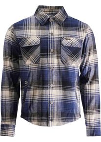 Rokker Rider Shirt Houston Motorrad-Hemd (Dunkelblau/Beige)