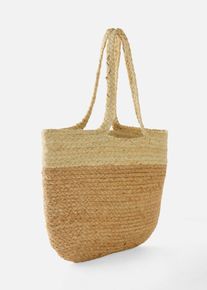 Strohshopper - beige - Größe 34x41 cm - bonprix