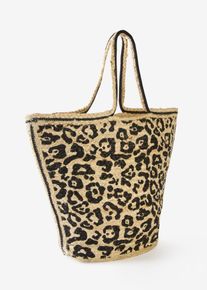 Strohshopper - beige - Größe 33x32 cm - bonprix
