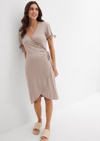 Wickelkleid aus fließendem Viskose-Elasthan-Mix, rosa, Größe 44/46 (L), Viskose, bonprix