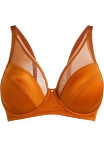 Minimizer BH mit Bügel mit glänzendem Material, braun, Größe 90D, bonprix