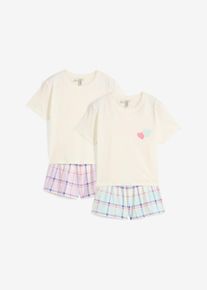 Shorty aus reiner Bio-Baumwolle (4-tlg. Set) - lila - Größe 152/158 mit Baumwolle- bonprix
