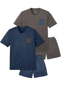 Shorty mit Baumwolle (4-tlg.Set) - grau - Größe 56/58 (XL) mit Baumwolle- bonprix