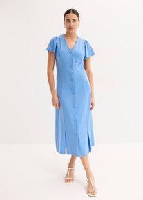 Shirtkleid mit Schlitz, blau, Größe 52/54 (XXL), bonprix