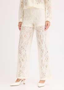 Hose aus Spitze, beige, Gr&ouml;&szlig;e 36, mit Baumwolle, bonprix