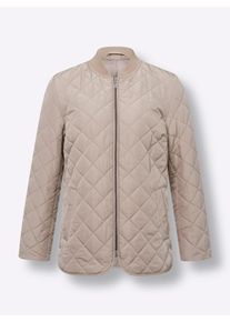 Dames Gewatteerde jas in sesam ,maat 38, WITT, 100% Polyester. Wattering: 100% Polyester